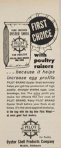 1959 Print Ad Pilot Oysrer Shell for Poultry Increase Egg Profits Mobile,AL - £7.03 GBP