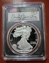 2021 W Proof American Silver Eagle PR70 DCAM FDOI Emily Damstra Signature  - £312.90 GBP