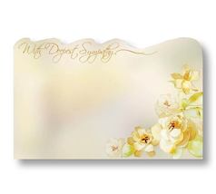 50 Blank Sympathy Die Cut Floral Enclosure Cards and Envelopes Gifts or Messages - £15.59 GBP