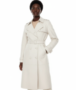 Handmade Stylish White Women&#39;s Coat Trench Leather Genuine Lambskin Casu... - $280.36 CAD+