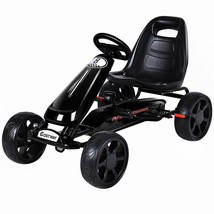 Go Kart Kids Ride On Car Pedal Powered Car 4 Wheel Racer Toy Black - $193.79