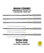 Bahia Combo - Set of 5 - Brazilian Skewers for BBQ 28&quot; -  Aluminum Handle - $105.00