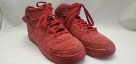 Nike Air Force Shoes Red Suede 314195-603 Size 4Y Boys Athletic - $19.99