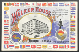 1910s Walker House Store House of Plenty Toronto Canada Ad Postcard Flags - $10.39