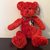 Vintage Fiesta Red Chinese Foo Bear with Semi-Precious Stone Necklace 36cm Tall - £23.71 GBP