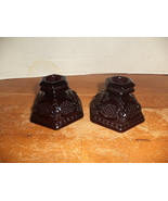 1876 Cape Cod Red Ruby Taper Candle Holders - $20.00