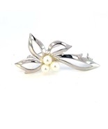 Mikimoto Estate Akoya Pearl Brooch Silver 5 mm M357 - $246.51