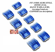 Andis 9 Guide Attachment Blade Comb Set*Fit Pulse Zr,Excel,Ultra Edge Agc Clipper - £25.17 GBP