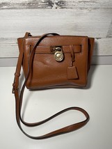 Michael Kors Mini Hamilton Women&#39;s Brown Leather Crossbody Travel Messenger Bag - £26.53 GBP