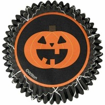 Pumpkin Jack O&#39;Lantern Halloween 75 Baking Cups Cupcake Liners Wilton - $3.85
