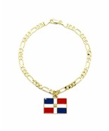 [Icemond] Dominican Republic Flag Pendant Anklet - £12.54 GBP