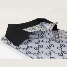 Men Sports Shirt DE-NIKO Short Sleeves Soft Modal Fashion Polo Shirt G1121 Gray image 4