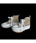 Women Lace Up Chunky High Top Print Micha Platform sneakers Sz6 - NWOB - $37.39