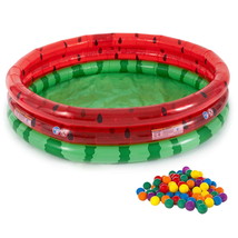 Intex Inflatable Kiddie Watermelon Pool w/Multi-Colored Fun Ballz, 100 Pack - $71.54