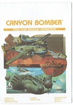 Atari Canyon Bomber Instruction Manual ONLY - $14.43