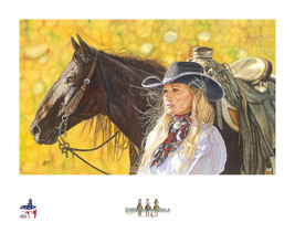 LIMITED EDITION GICLEE PRINT- &quot;AMERICAN COWGIRL #25 - AMBER WEST - SOUTH... - $385.00