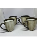 New Set of 4 Stone Lain Lucy Cream Brown Modern Porcelain Coffee Mugs Cups - €29,19 EUR