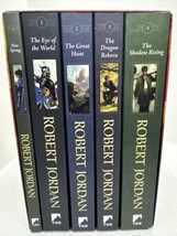 Robert Jordan The Wheel of Time 5-Book Boxed Set Fantasy Novels TOR Jan 2022 1st - £37.09 GBP