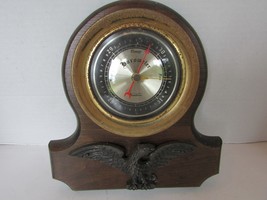 Vintage Verichron Barometer Wooden Wall Mount Weather Eagle 8.5&quot;h - £11.57 GBP