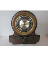 Vintage Verichron Barometer Wooden Wall Mount Weather Eagle 8.5&quot;h - $276.10 MXN