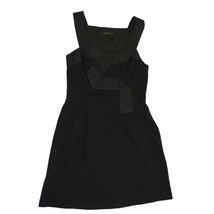 BCBGMaxAzria Black Corset Bodycon Satin Knit Sleeveless Dress 12 GUC - £22.97 GBP