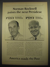 1956 Post Magazine Ad - Norman Rockwell paints the next President - £14.72 GBP