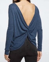 Chaser - Long Sleeve Tri-blend Twist Back Pullover - £25.28 GBP