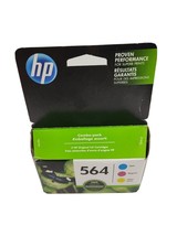 HP 564 3-pack Cyan/Magenta/Yellow Original Ink Cartridges, Exp: Mar 2019 - $13.10