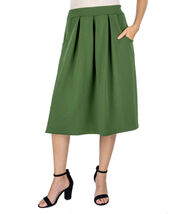 24seven Comfort Apparel Womens Classic Knee Length Skirt, small - $21.78