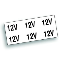 6X Electrical System 12V Volt Decal Sticker Willys M37 M38 fit army 1/2&quot; FB - £7.84 GBP