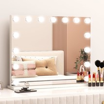 Vanity Mirror With Lights, Hollywood Lighted Makeup Mirror With 15 Dimmable Led - $82.97