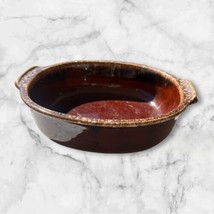 VINTAGE HULL CASSEROLE DISH WITH HANDLES BROWN DRIP 9 3/4 - €10,08 EUR
