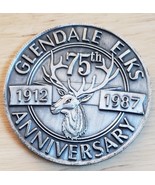 Glendale Elks Lodge 1289 75th Diamond Jubilee 1912-1987 Commemorative To... - £8.61 GBP