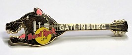 Hard Rock Cafe GATLINBURG Growling Bear Guitar Pin - $7.95
