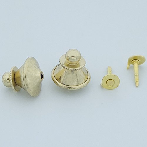 Pins Bluemoona 50 Pcs - Plated Locking Tie Tac Tack Guard Clutch Backs Findings