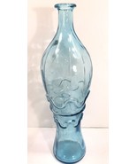 Vintage Empoli Rossini MCM Blue Glass Genie Bottle Swirl NO STOPPER 15&quot; - $128.69