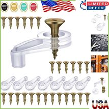 50 Pack Glass Retainer Clips with Gold Screws - Perfect for Cabinet Doors - $15.93 CAD