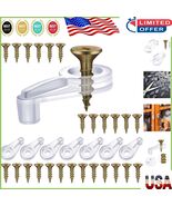 50 Pack Glass Retainer Clips with Gold Screws - Perfect for Cabinet Doors - $210.36 MXN