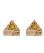 Burl Wood Triangle Candle Holder (Set of 2) - $18.99