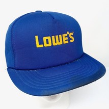 Vintage Lowe&#39;s Home Improvement Blue Foam Snapback Trucker Hat Cap - $12.95