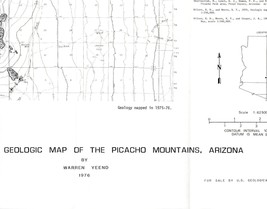 USGS Geologic Map: Picacho Mountains, Arizona - £10.32 GBP
