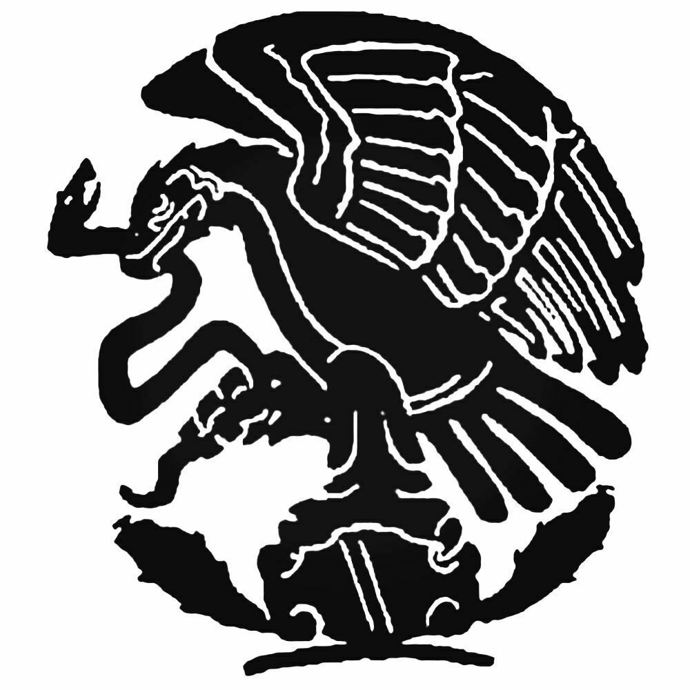 2x Mexican Flag eagle Vinyl Decal Sticker Different colors & size for Cars/Bikes
