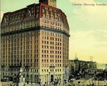 Detroit Michigan MI Campus Showing Ponchartrain Hotel 1910s Vintage Post... - $3.91