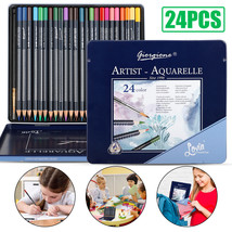 24Pcs Colored Pencils Set Soft Core Coloring Pen For Artists Watercolor ... - £21.96 GBP