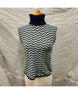 NWT Saks Fifth Avenue Women&#39;s Chevron Turtleneck Sweater Vest, Size PS - £54.50 GBP