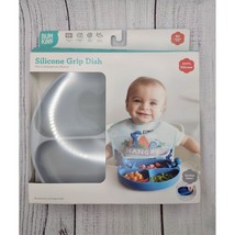 Suction plate for baby toddler 3 section gray silicone - £15.98 GBP
