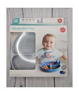 Suction plate for baby toddler 3 section gray silicone - £15.99 GBP