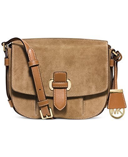 Michael Kors Romy Medium Suede Messenger Desert suede/Gold - $195.00