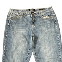 Earl Jeans Slim Boot  Mid-Rise Light Wash Denim Women Size 32 Stich Flap Pockets - £15.52 GBP