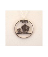 Kansas Hand Cut-Out Coin Necklace State Quarter 18 inch Chain - $24.79